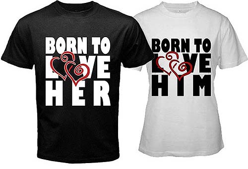 Valentines Day Custom T-shirts, couple shirts